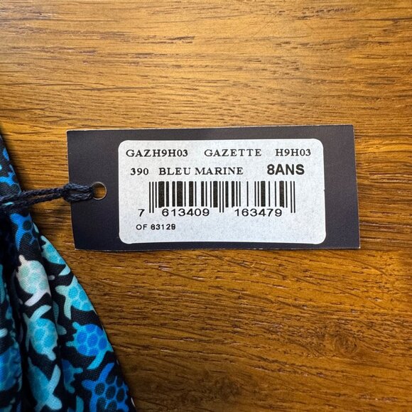 VILEBREQUIN Sea Turtles Swimsuit Girls 6 7 8 128cm NEW Blue Turtle Print NWT - Picture 8 of 11